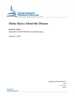 Ebola: Basics About the Disease