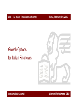 Growth Options for Italian Financials