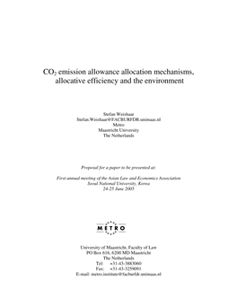 CO2 Emission Allowance Allocation Mechanisms, Allocative Efficiency and the Environment