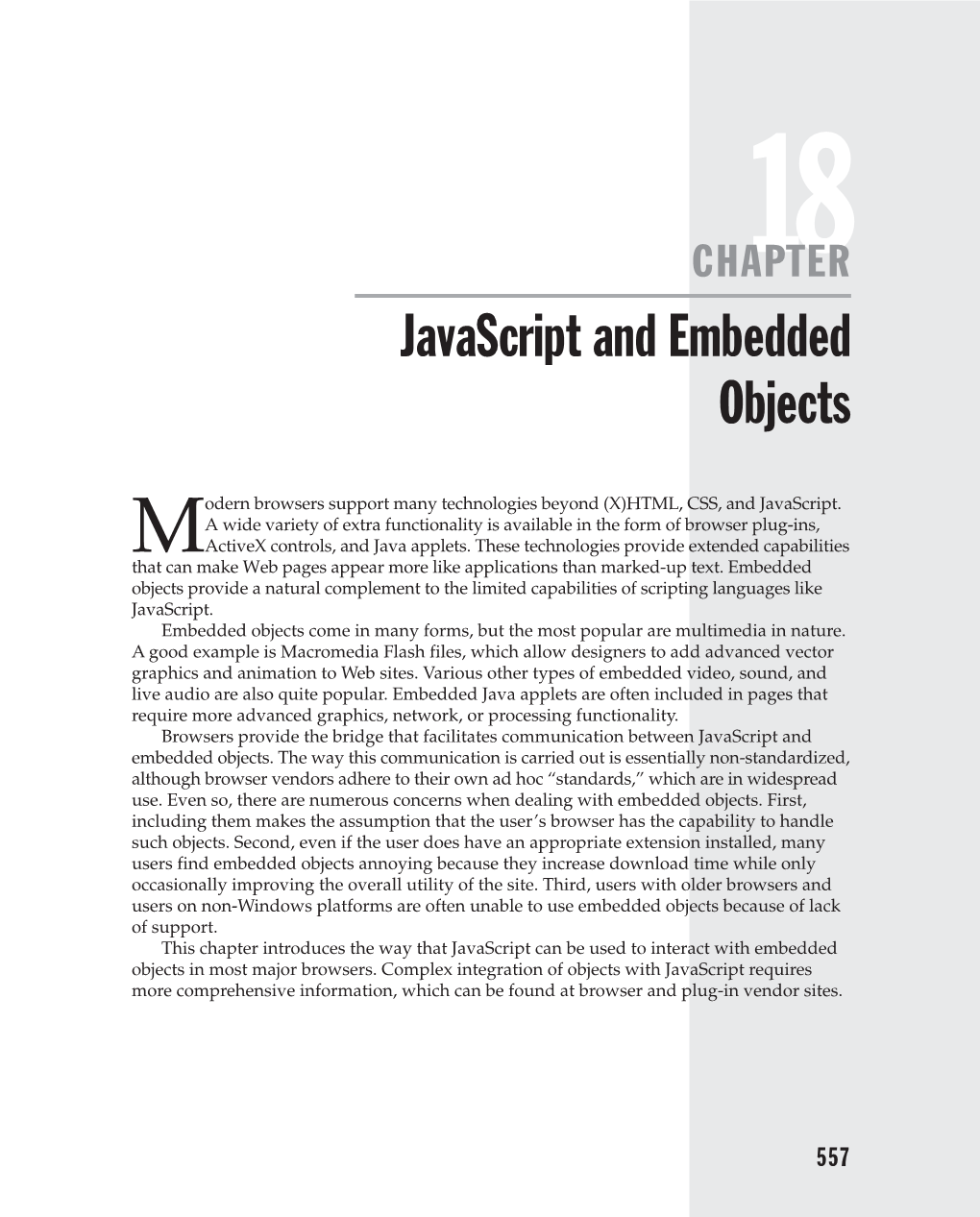 Javascript and Embedded Objects