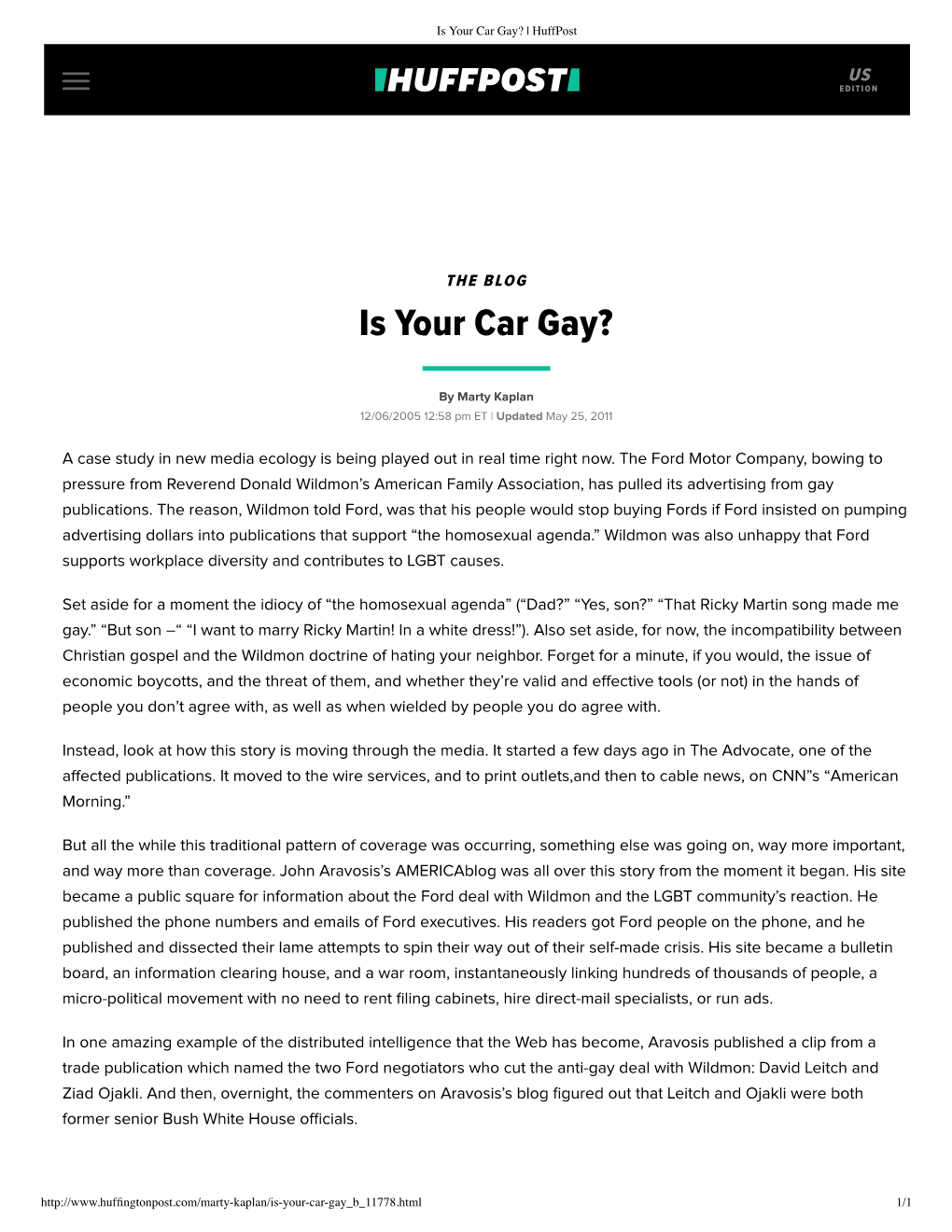 Is Your Car Gay? | Huffpost