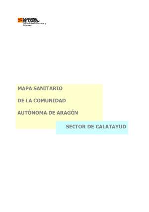 MAPA SANITARIO DE LA COMUNIDAD AUTÓNOMA DE ARAGÓN Mapa Sanitario De Aragón  Sector De Calatayud 12