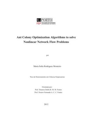 Ant Colony Optimization Algorithms to Solve Nonlinear Network Flow Problems