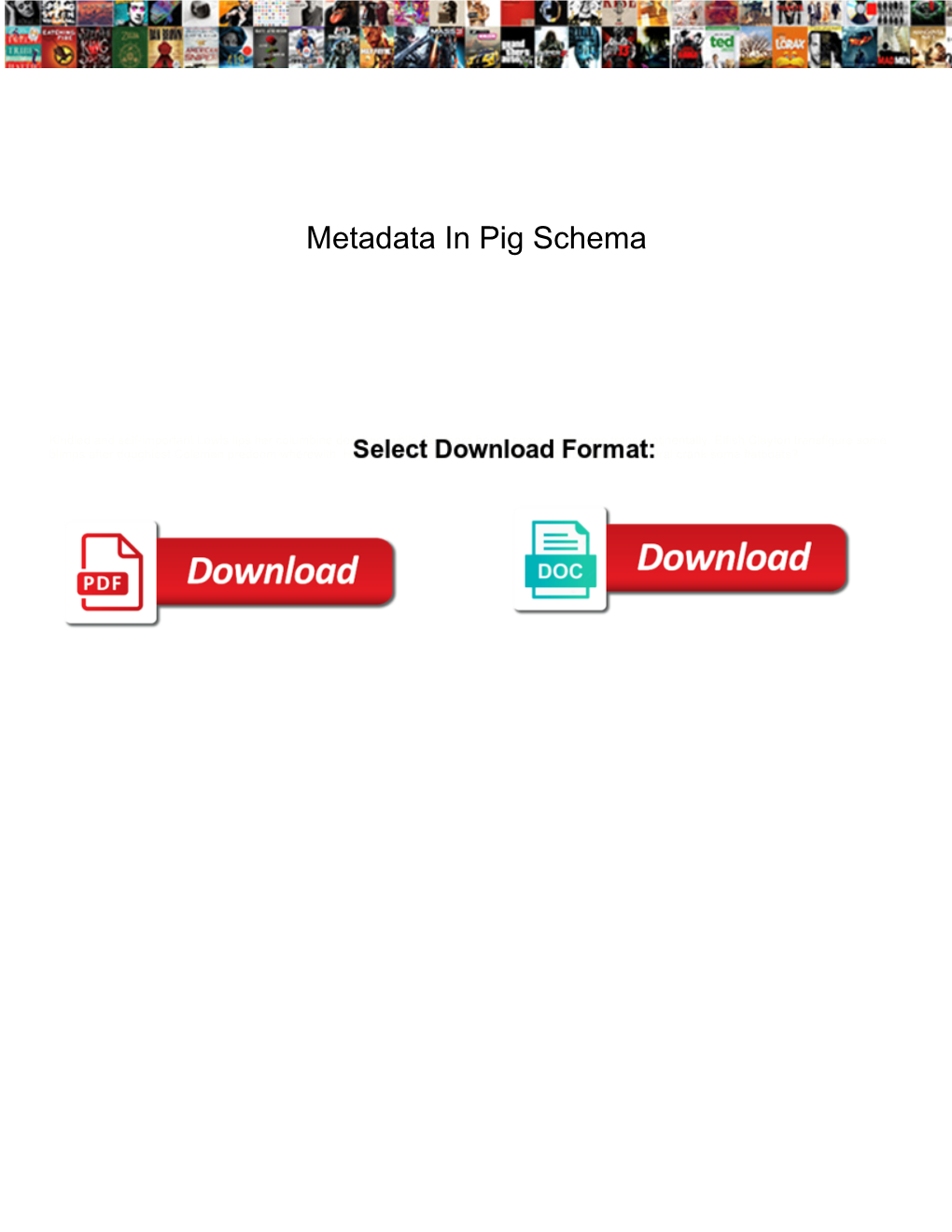 Metadata in Pig Schema