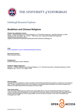 Buddhism and Chinese Religions