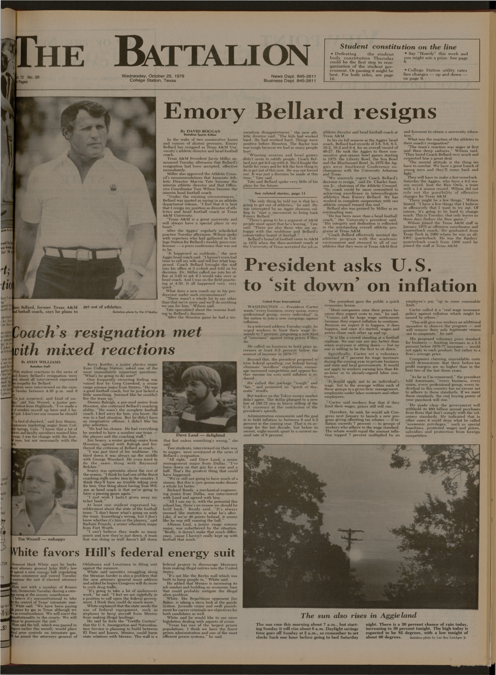 Emory Bellard Resigns