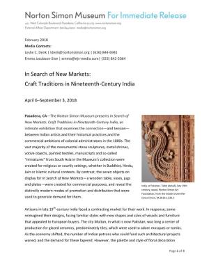Craft Traditions in Nineteenth-Century India