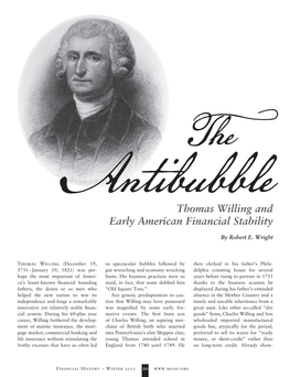 The Antibubble: Thomas Willing and Early American Financial Stability