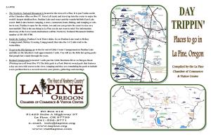 LA PINE the Newberry National Monument Is Located in the Town Of