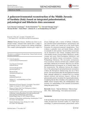 A Palaeoenvironmental Reconstruction of the Middle Jurassic of Sardinia (Italy) Based on Integrated Palaeobotanical, Palynological and Lithofacies Data Assessment