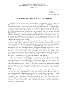 Photoelectric Observations of X Persei