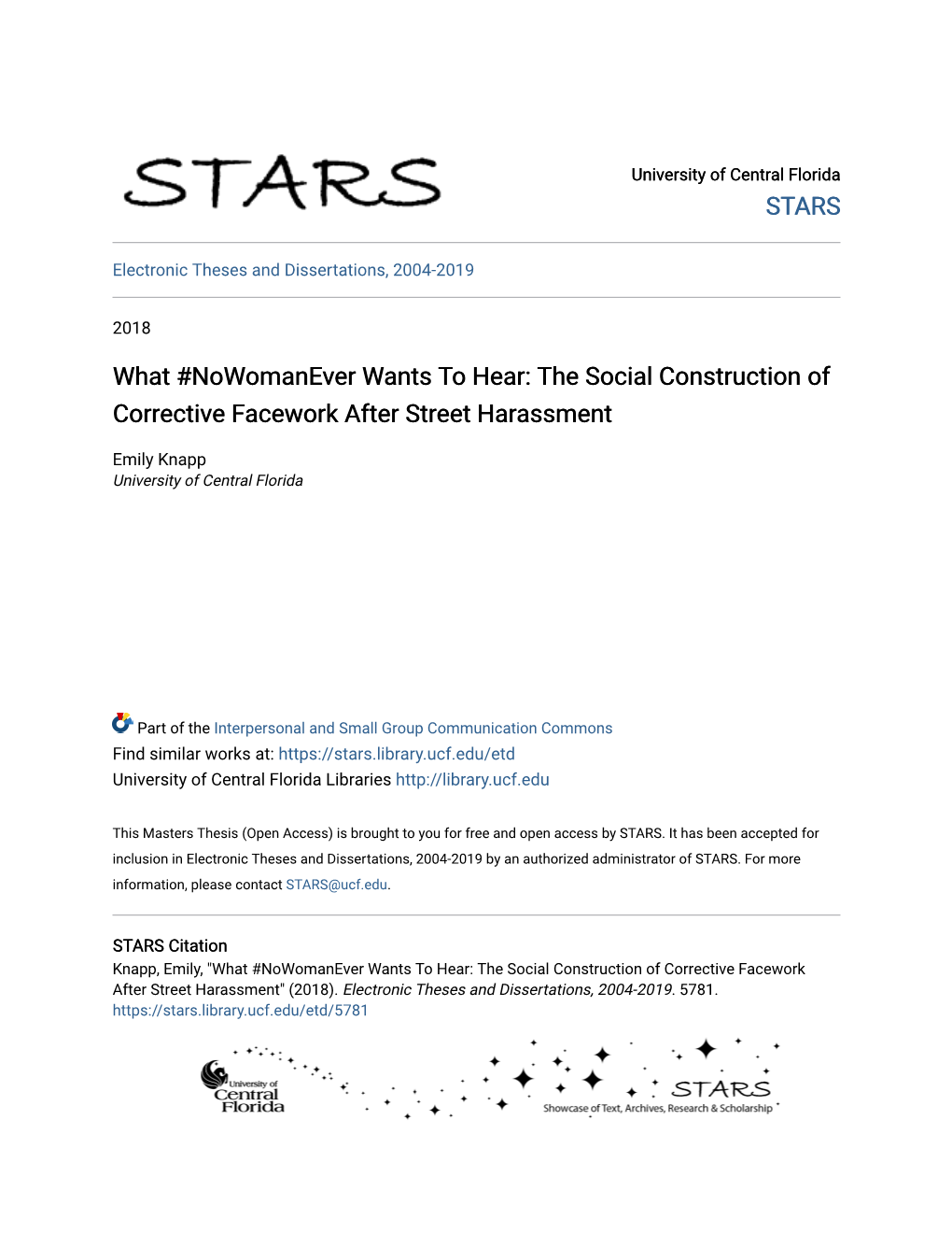 The Social Construction of Corrective Facework After Street Harassment