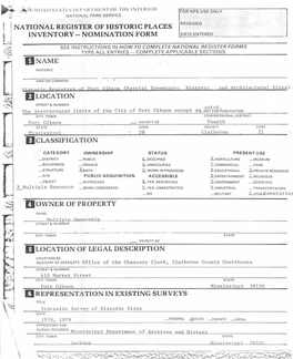 National Register of Historic Places Inventory