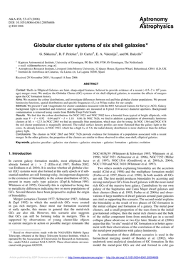 Globular Cluster Systems of Six Shell Galaxies