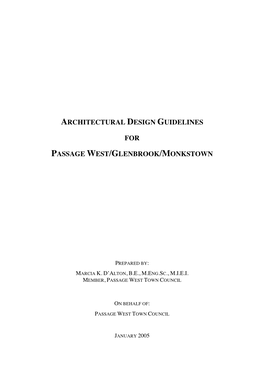Architectural Design Guidelines for Passage West/Monkstown