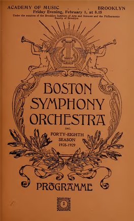 Boston Symphony Orchestra Concert Programs, Season 48,1928-1929, Trip