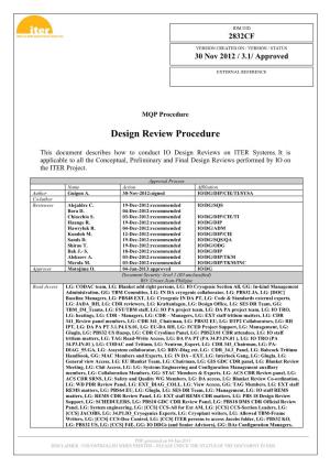 Design Review Procedure