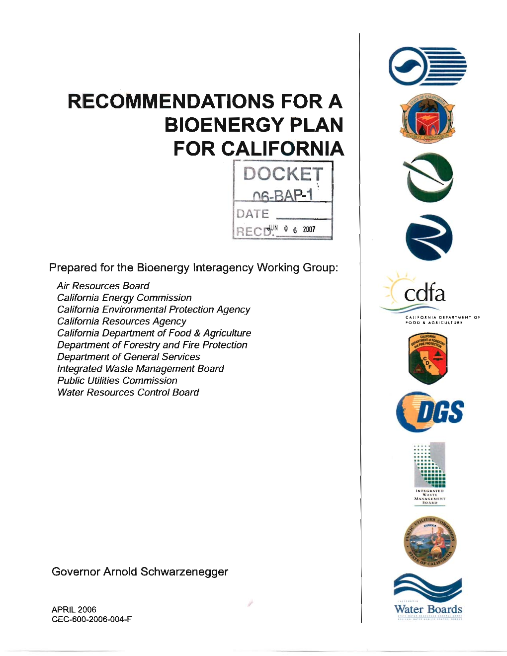 Bioenergy Action Plan