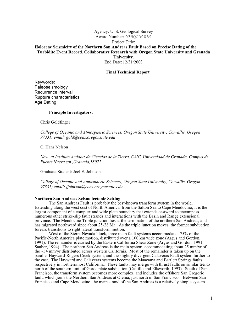 New Stratigraphic Evidence from the Cascadia Margin Demonstrates That