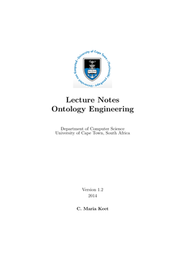 Lecture Notes Ontology Engineering