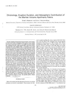 Chronology, Eruption Duration, and Atmospheric Contribution of the Martian Volcano Apollinaris Patera