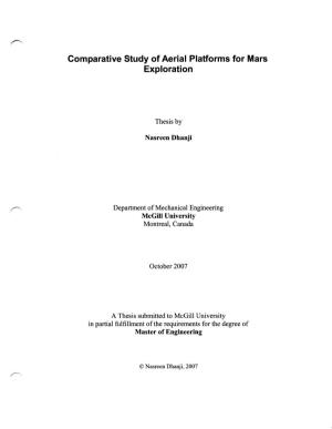 Comparative Study of Aerial Platforms for Mars Exploration