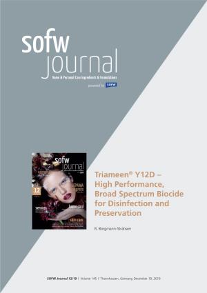 Triameen® Y12D – High Performance, Broad Spectrum Biocide