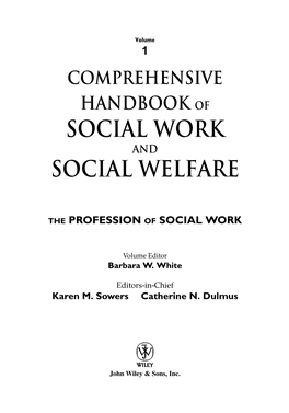 Social Work Social Welfare