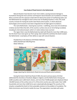 Case Study of Flood Control in the Netherlands Natural Disasters Have