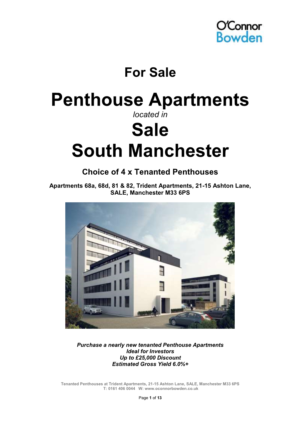 Penthouse Apartments Sale South Manchester