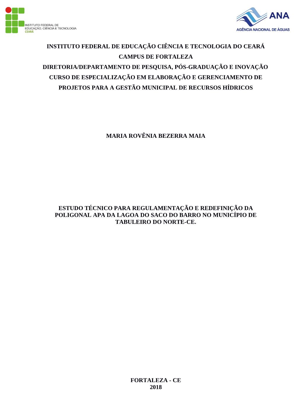 Instituto Federal De Educação Ciência E Tecnologia Do Ceará