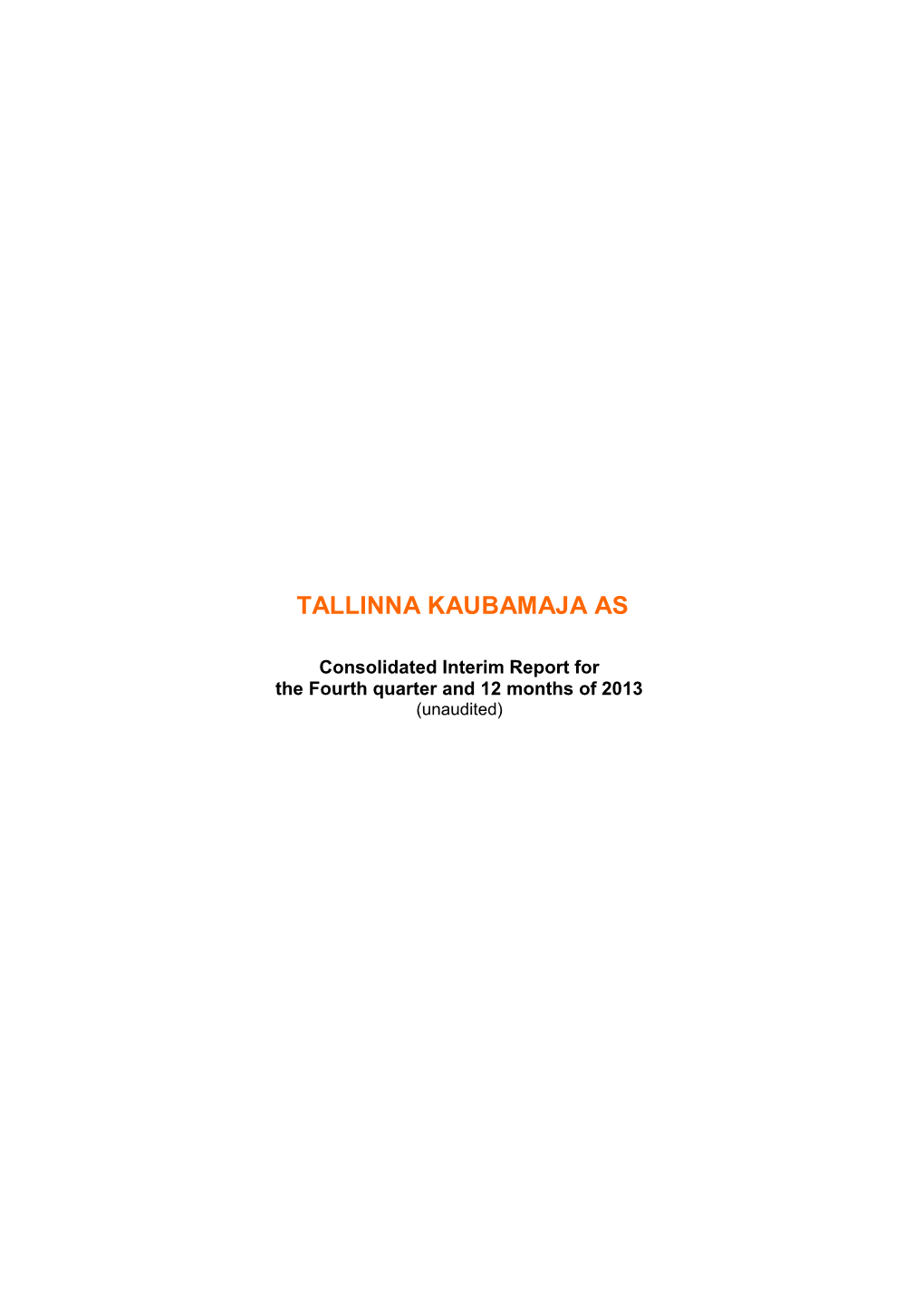 Tallinna Kaubamaja As