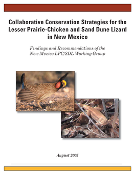 Collaborative Conservation Strategies for the Lesser Prairie-Chicken and Sand Dune Lizard in New Mexico