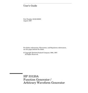HP 33120A User's Guide