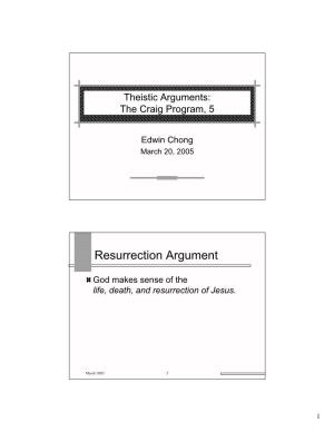 Resurrection Argument