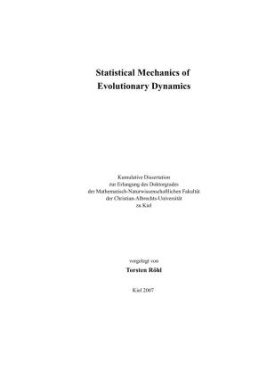 Statistical Mechanics of Evolutionary Dynamics