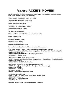 Va.Orgjackie's MOVIES