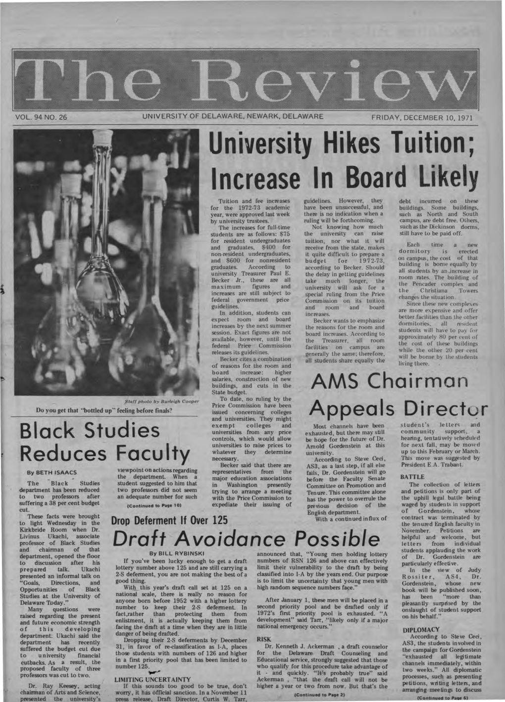 University Hikes Tuition; Increase in Board Likely Tuition and Fee Increases Guidelines