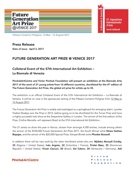 Future Generation Art Prize Venice 2017 ENG 2