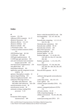 Actuator 125, 126 Adleman's DNA Computer 16–17 Allosteric