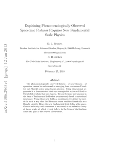 Explaining Phenomenologically Observed Space-Time Flatness