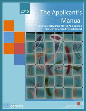 The Applicant's Manual