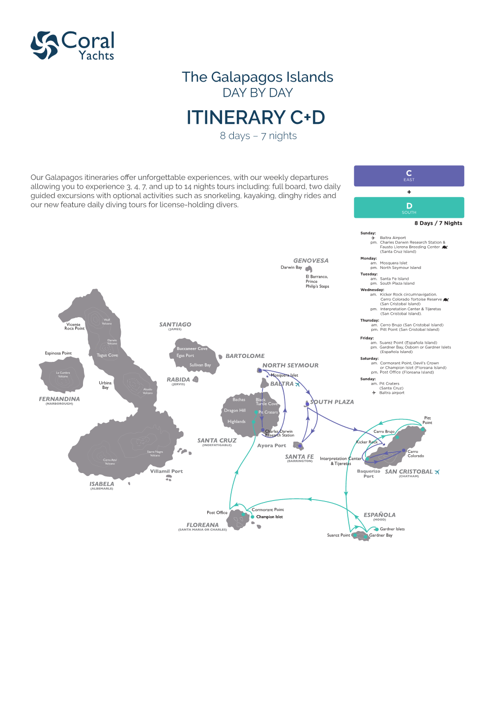 ITINERARY C+D 8 Days – 7 Nights