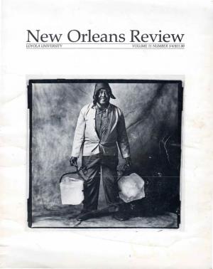 New Orleans Review LOYOLA UNWERSITY VOLUME 11NUMBER3141$11.00 Cover: "Robert the Iceman" by Lee Crum L ;'O