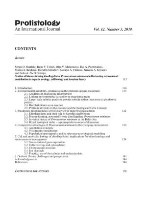 Protistology an International Journal Vol