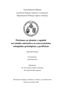 Un Estudio Contrastivo En Conversaciones Coloquiales Prototípicas Y Periféricas