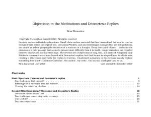 Objections to the Meditations and Descartes's Replies