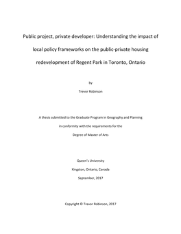 Public Project, Private Developer: Understanding the Impact of Local