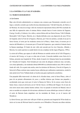 Catálogo De Yacimientos 3. La Costera Y La Vall D'albaida