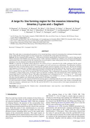 A Large Hα Line Forming Region for the Massive Interacting Binaries Β